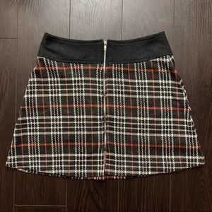 Plaid Mini Skater Skirt